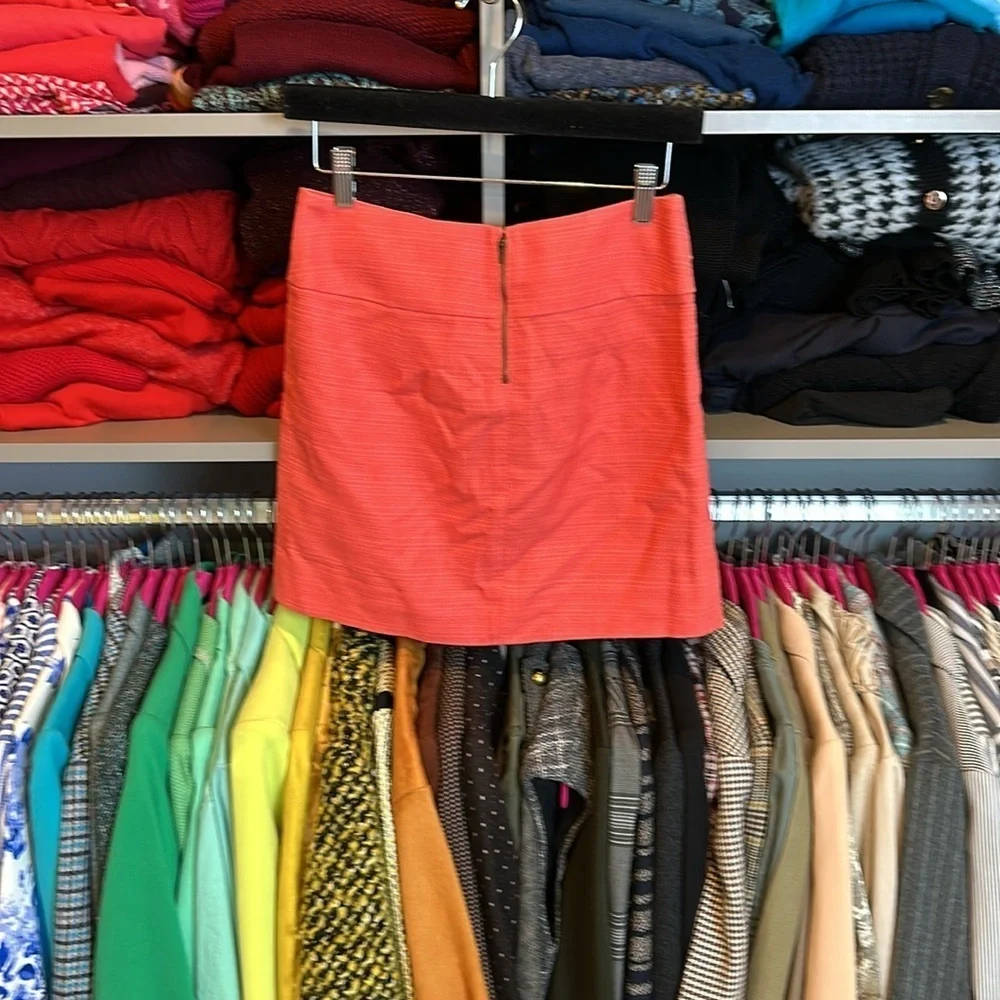J Crew coral mini skirt size 0